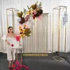 2 stks luxe mode feest podium bruiloft decoratie receptie Welcome Hall achtergrond frame startscherm partitie bloemen boog muur achtergrond rekwisieten frame