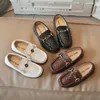 Kids Leather Shoes For Boys Girls Toddlers Little Children Flats Loafers Moccasins Slip-on Fashion Trend Shoes For Wedding Show Size 26-35