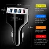 Chargeur de voiture USB 4 Ports, adaptateur de charge rapide pour téléphone portable iPhone QC 30 Charge9880425