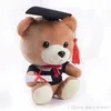 Animaux en peluche en peluche mignon peluches senior année ours enfants chambre décoration remise des diplômes présent bébé poupée jouet