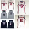 NCAAバスケットボールゴンザガブルドッグカレッジ21 Rui Hachimura Jerseys John Stockton 12 High School University Navy Blue White Team Colour Away Away Away Sportファン