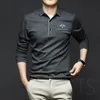 Polo da uomo Abbigliamento casual Camicia da golf T-shirt a maniche lunghe Abbigliamento sportivo traspirante Camicia sportiva da esterno 2023