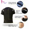 SEXYWG Men Sauna Sweat Suit Workout Compression Shapewear Gym Body Shaper Vest Slimming Short Sleeve Waist Trainer Sports Jacket 220615