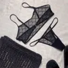 여자 섹시 레이스 비키니 디자이너 편지 Jacquard Bikinis 세트 여름 퀵 건조 수영복 해변 휴가 수영복