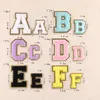 A-Z 8CM Colorful Towel Embroidered Gold Edge English Letters Cloth Stickers DIY Sewing Embroidery Badge Accessories