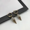 Lyxdesigner charm örhänge glass droppörhängen aretes orecchini för kvinnor festälskare gåva smycken272m