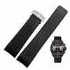Bracelets de montre 22mm 24mm Bande de ventilation noire pour TAG CARRERA Bracelet en caoutchouc de silicone étanche Bracelet Ceinture