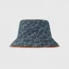 2024 Kapelusz baseballowy Buły Baseball Montaż czapki ikona kapelusze beżowe podwójne litery niebieskie jeansowe męskie czapka casquettes rybak z pudełkiem 576371 #gbk-01
