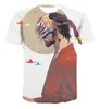 Samurai japonés Camiseta con estampado 3D Hombres Mujeres Moda O Cuello Camiseta de manga corta Harajuku Hip Hop Streetwear Ninja Tees Tops Masculino 220623