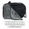 Car Organizer Cargo Nets For Pickup Trucks 180x120cm Heavy Duty Truck Bed Net With 12Pcs Metal Carabiners Hooks Bungee Netting Accessories