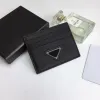 2 cm223 hele mode zwarte ID creditcard houders vrouw Mini Wallet echte lederen mannen ontwerper pure kleur dubbelzijdig met 220Z