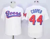 CHEN37 Bästa baseketball Beers Filmtröjor Baseball 17 Doug Remer 44 Joe Coop Cooper Baseketball White Button Shirts Gray 9 Roy Hobbs Jersey