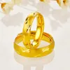 Moda e squisita coppia di anelli placcati in oro, coppia di anelli di fiori stellati per gli amanti, coppia di anelli luminosi di canzoni d'amore