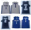 NCAA Moss Point Devin Booker High School Jerseys 1 Kentucky Wildcats College Basketball University Marine Bleu Blanc Équipe Extérieur Chemise Respirante Bonne Qualité Hommes Vente