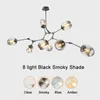 Lumières Globe en verre lampe moderne lustre LED lumière cuisine/café/tissu pendentif boutique 3/5/6/7/8/9 têtes pour Xxnfm