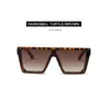 Fashion Men Women Sunglasses Square Oversized Sunglasses Flat Top Big Black Frame eyeglasses Goggle Beach Glasses Colors