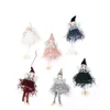 Dekoracje świąteczne Rok Plush Angel Dolls z uroczym kapeluszem ozdoby drzewa domowe domowe dekoracja lalka wisiorek dla dzieci prezent 2022christmmas