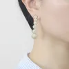 Boucle d'oreille longue en diamant de luxe pour femme, bijoux de luxe, cercle, zircone AAA, cuivre, or rose, boucles d'oreilles de mariage, cadeau pour ami