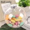 Party Decoration 1pc Transparent Plastic Christmas Trees Acrylic Fillable Bauble/Ball Gift Present Box Clear OrnamentParty