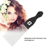 Metal Afro Afroamerikansk Pick Comb Hair Brush Salong Frisör Styling Tool Black Fist Hairbrush