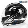 Motosiklet Kaskları 2022 Flip-Up Kask Bluetooth ile Tam Dört Mevsim Sürme Çift Lens Unisex Motosiklet