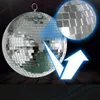 Decoração do partido 12 pcs espelho Diâmetro da bola de discotecas 3cm prata pendurada para o efeito da luz de DJ Decorações da casa adereços do palco