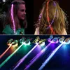 Farfalla colorata Luce Trecce Parrucche LED Glowing Flash LED Treccia per capelli Clip Haripin Decorazione Ligth Up Halloween 12 pezzi /