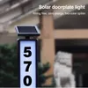Строки солнечные батареи с монтированным на пол светодиодные дверные номера лампа