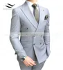 Solo 1 pz Giacca!! Blazer doppiopetto da uomo blu navy Vestibilità regolare Risvolto con tacca Solido Prom Smoking formale Giacca da uomo 220409