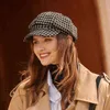 Winter Vintage Beret Caps for Women French Artist Warm Feret Hats Beret Kobieta solidne ośmiokątne czapki 2021 Autumn Girl Newsboy Cap J220722