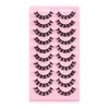 Ny ankomst tjock Curly Crisscross 3D False Eyelashes Soft Light D Burvad återanvändbar hand Made Multilayer Fake Lashes Extensions Charmiga fransar