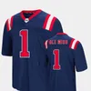 XFRSP 2022 College Custom Hewitsed Ole Miss Rebels piłka nożna Jersey 27 Tyśniem Johnson 14 Marc Britt II 7 Sam Williams 12 Jakivuan Brown Mile Bitwa