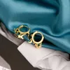 フープハギーヴィンテージゴールドカラーダング小さなイヤリングジョメトリッククロススタームーンドロップイヤリング女性ジュエリー2022アレテペンディエフープ