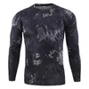 Men's Tactical Quick Dry T Shirt Camouflage Camo Fitness Breathable Long Sleeve Tops Outdoor Military US Army Combat T Shirts 220408