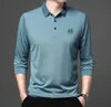 メンズレディース長袖ポロシャツ2022春新規ビジネスカジュアル刺繍ラペルTシャツ男性