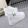 Super High Heel 10cm Women’s Shoes 2022 Autumn New Shicay-Sled-Soled White Shoes All-Match Wedge Disual Shoes Sneakers G220610