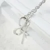 Silver Color Cross Pendant Halsband Fashion Women Chain Classic Party Smycken Kvinna Choker