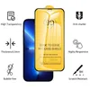9D Full Cover Tempered Glass Screen Protector för iPhone 15 14 13 12 11 Pro Max 7 8 Plus Samsung Galaxy A33 A73 S20 FE A32 OPP Bag No Box