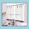 Gardin draperier hem deco levererar trädgård romantiska söta spetsskärmar halva kaffe kök dammsäkra gardiner balkong toalettföreställning c