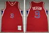 Mitchell and Ness Basketball Allen 3 Iverson Jerseys Retro Ed 2003 All-star 1996-97 1997-98 White Black Red Blue 10th Jersey