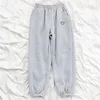 Vårens höstsweatpants kvinnor unisex grå bred ben svett byxor män kvinnor byxor anpassade svärskirt penter avslappnade lösa baggy byxor 220812