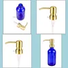 28/400 Wholesale Soap Dispenser Gold Brass Rust Proof 304 Stainless Steel Liquid Pump Only For Kitchen Bathroom Jar Not Included Drop Delive