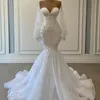 2022 Élégants robes de mariée sirène blanche