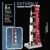 Mailackers Technische Saturn V Rocket City Raumstation Shuttle Launch Modell Bausteine Satellitenforschung Kinderspielzeug Y220728