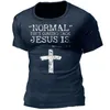 Camisetas masculinas camiseta vintage para homens 3d Templário Jesus impressão camiseta americana manga curta o pescoço verão de grandes dimensões 2022 roupas