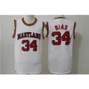 Xflsp wildcats 34 LEN BIAS 1985 MARYLAND TERPS Retro throwback College Basketball Jerseys Embroidery Stitched