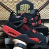 Military Black Jumpman 4 Basketball Shoes 남자 여자 최고 검은 고양이 4s 대학교 블루 농구 스니커 야외 스포츠 트레이너 오레오 화이트 디자이너 운동화 신발