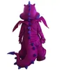 Factory Big Purple Dragon Mascot Costume Fancy Dress Adult Size278V