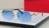 Novo design de moda óculos de sol 0120 armação sem aro lente quadrada em forma de animal templos de metal simples e estilo pop proteção uv400 eye5681220