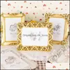 Vintage Luxury Baroque Style Gold Sier Decoration Picture Desktop Frame Po Gift For Friend Family Za4806 Drop Delivery 2021 Frames And Modin